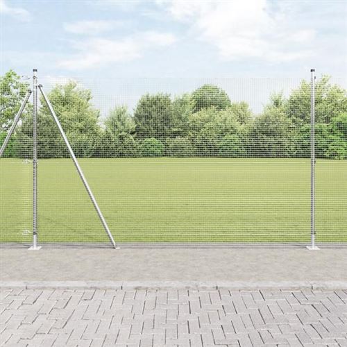 Vidaxl Clôture En Fil Soudé Avec Base En Béton 50 X 1,4 M - Image 2