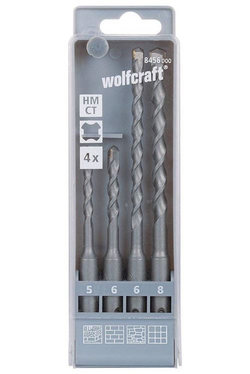 Wolfcraft 8456000 Coffret de 4 forets b&eacute;ton CT SDS 5A8