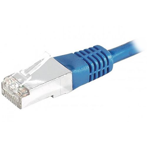 Cordon RJ45 patch SSTP CAT 6 Bleu - 0,30 m