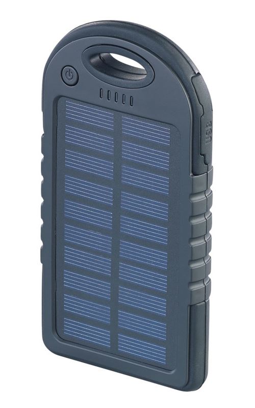Batterie de secours solaire 4000 mAh avec 2 ports USB + mini lampe LED
