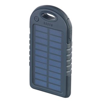 Batterie de secours solaire 4000 mAh avec 2 ports USB + mini lampe LED - 1