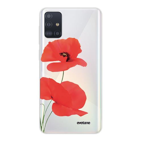 Coque pour Samsung Galaxy A51 5G souple transparente Coquelicot Motif Ecriture Tendance [Evetane®]