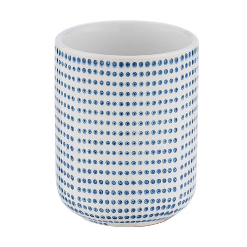 Gobelet de salle de bain design bord de mer Nole - Blanc