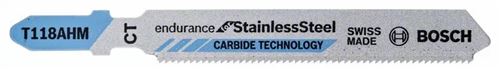 Lame De Scie Sauteuse T 118 Ahm Endurance For Stainless Steel Pack De 03 - Bosch - 2608630663
