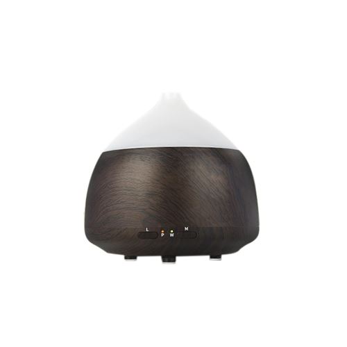 Purificateur d'aromathérapie diffuseur d'huile essentielle humidificateur d'arôme ultrasonique LED - Noir