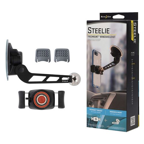 Nite Ize Support Téléphone Voiture Ventouse Automobilesteelie Freemount Windshield Kit Smartphone