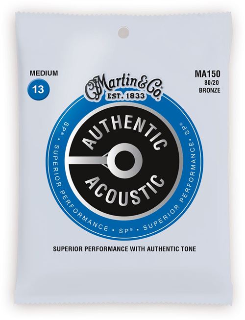 Martin Bronze & Co Ma150 Authentic 80/20 Sps Medium 13-56 Jeux De Cordes Folk 013
