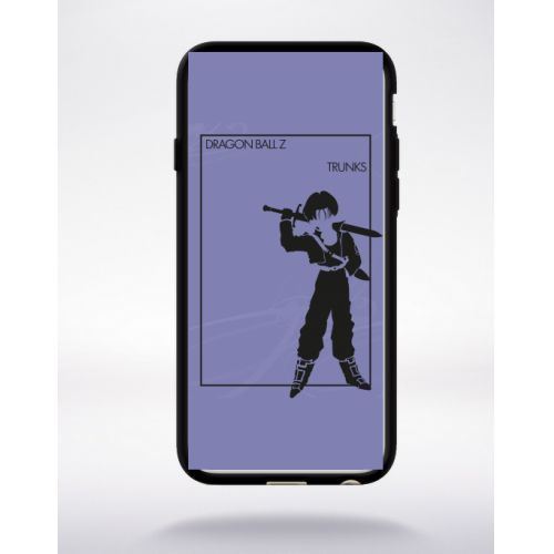 Coque dragon ball z trunks compatible apple iphone 6 bord noir silicone