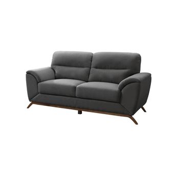 canape 2 places en microfibre yasmine anthracite achat prix fnac