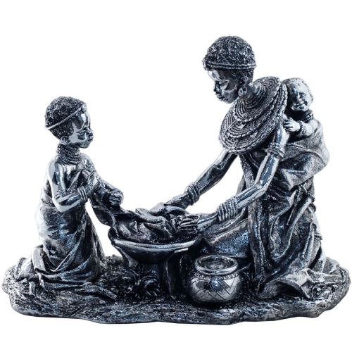 Décoration Famille africaine 29 cm