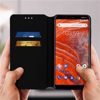 Étui Folio Slim Flip Noir Pour Nokia 3 - CP-303 - Protection Et Style - 11