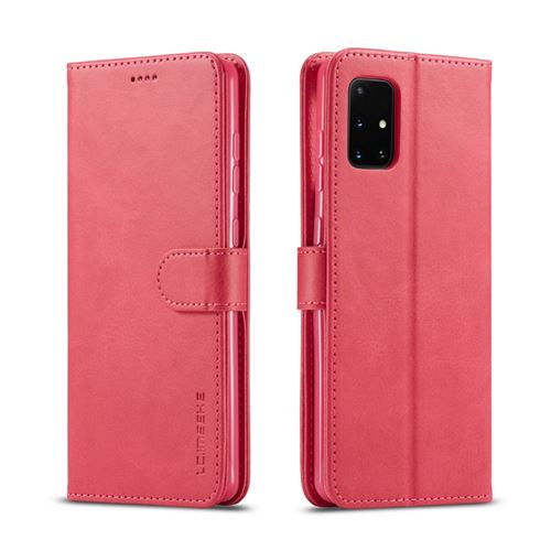 Etui en PU rouge pour votre Samsung Galaxy A71 5G SM-A716
