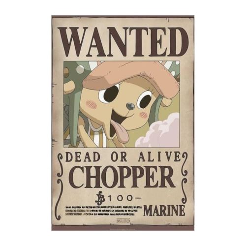 Poster One Piece - Wanted Chopper new roulé filmé (91.5x61) - ABYstyle