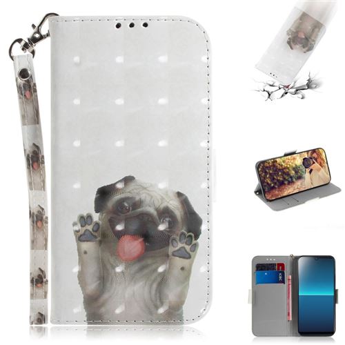 Etui en PU décor de tache lumineuse à motifs chien pour votre Sony Xperia L4