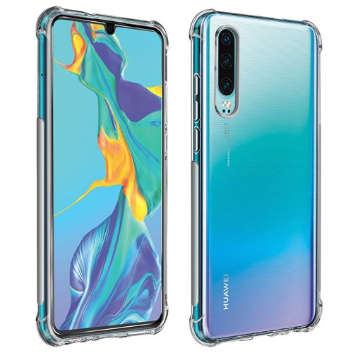 Avizar Pack Protection pour Huawei P30 Coque Souple + Film Verre Trempé 9H Transparent