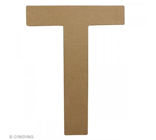 Lettre fantaisie T - 21,5 x 30 cm