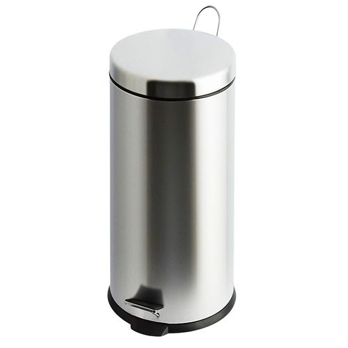 Poubelle à pédale - 30 litres - Chrome 30 litres