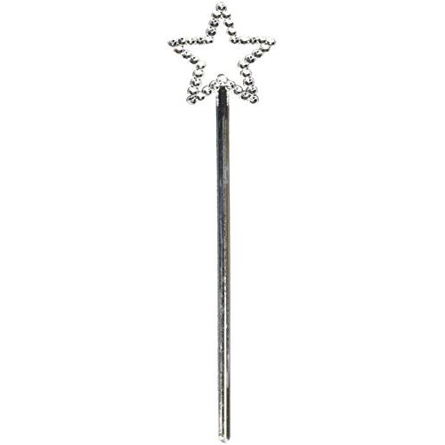 Sequin Star Wand - Silver (Pack of 12) by RINCO