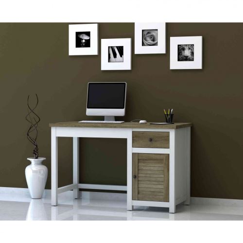 Bureau 1 tiroir 1 porte en bois - BU4019