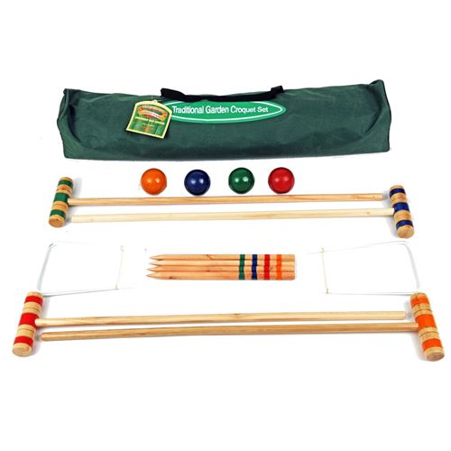 Traditional Garden Games - Set de croquet familial en bois