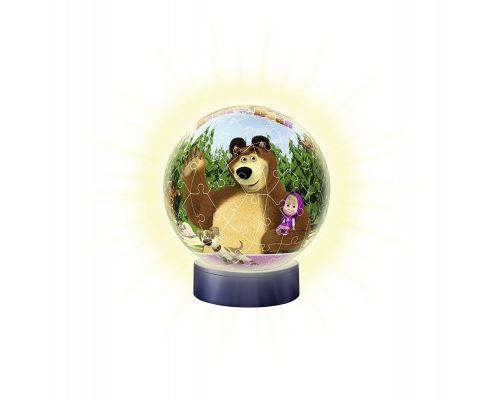 Puzzle 72 Pièces : Puzzle 3D avec LED - Masha and the Bear, Ravensburger