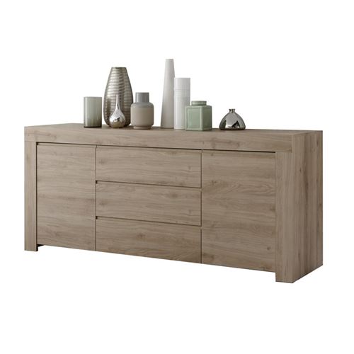 Buffet 2 portes 3 tiroirs Chêne naturel - PISE