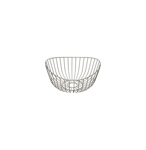 Corbeille à fruit courbe - D 27 cm - Fer - Gris
