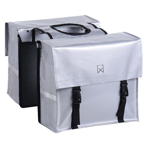 Willex Fietstas 40 L dekzeil zilver 14109
