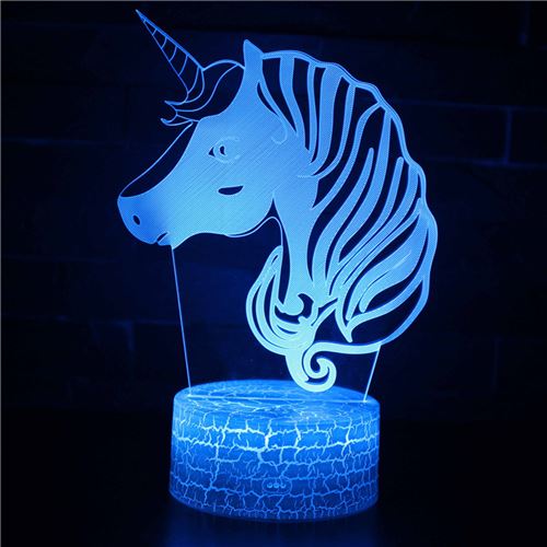Stack Lampe 3D Tactile Veilleuses Enfant 7 Couleurs Avec Telecommande - Licorne #68