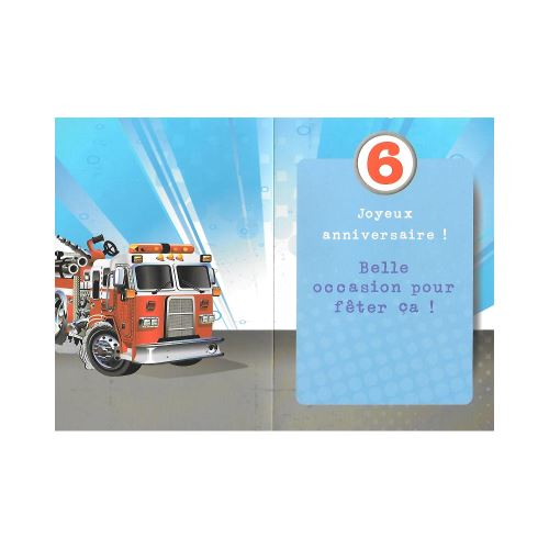 Carte De Voeux Enfant Anniversaire 6 Ans Garcon Carte De Vœux Achat Prix Fnac