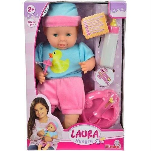 Simba - Laura Poupon A Faim - 38cm - Cuill&egrave;re et Biberon Magique - 105010964