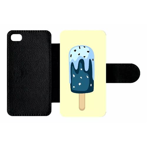 Etui À Rabat Apple Iphone 4 Et 4 S Glace Baton Bleu