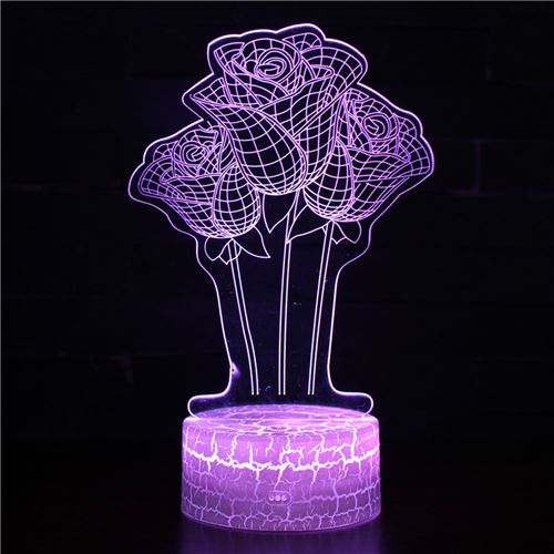 Stack Lampe 3D Tactile Veilleuses Enfant 7 Couleurs Avec Telecommande - L'amour #584