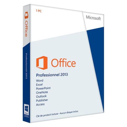 MICROSOFT Logiciel Office 2013 Professional FR Retail-licentie voor 1 user
