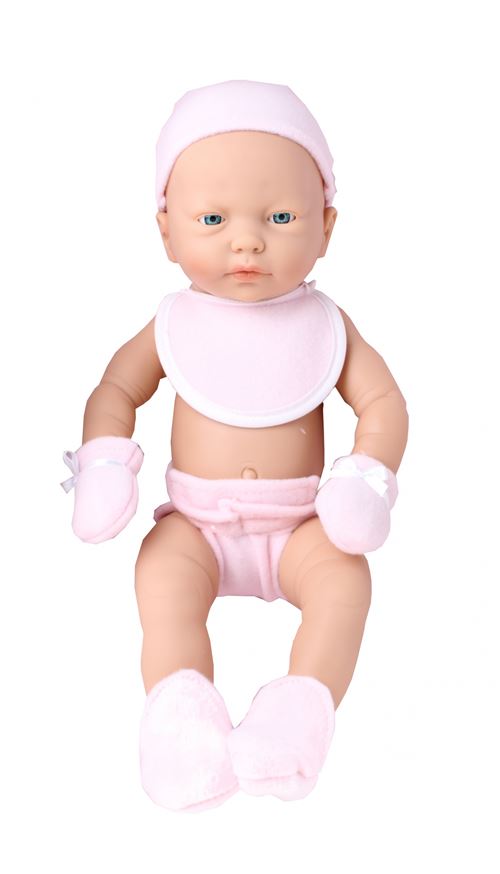 Falca poupée bébé avec couverture d'enfant 40 cm rose