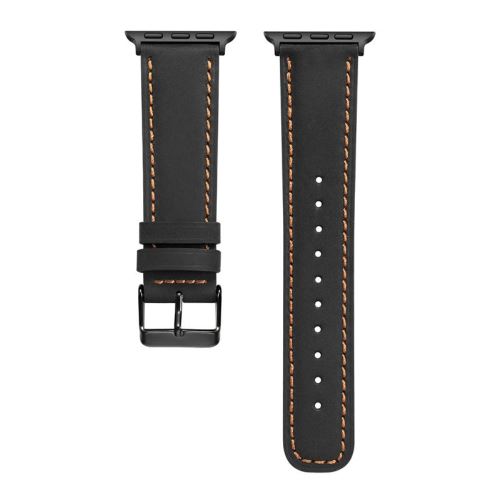 5€20 sur Bracelet en cuir véritable couche supérieure marron pour Apple  Watch Series 4 44mm/Series 3/2/1 42mm - Bracelet connecté - Achat & prix
