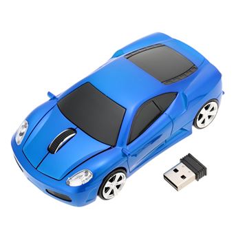 11€10 sur Souris de jeu sans fil Modèle de voiture de roulement USB optique  2.4GHz 1600DPI pour tablette PC - Noir - Souris - Achat & prix