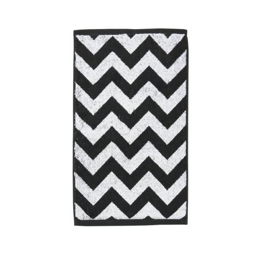 DONE Serviette invité Zig Zag - 30x50 cm - Noir et blanc