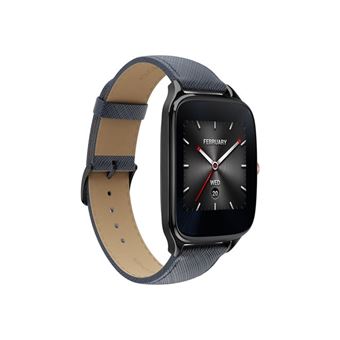 ASUS ZenWatch 2 40 mm brons smart watch met riem leer blauw afmeting band L display 1.63 4 GB Wi Fi Bluetooth Fnac.be Smartwatch
