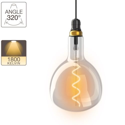 Ampoule LED fiole - culot E27 - vintage torsade