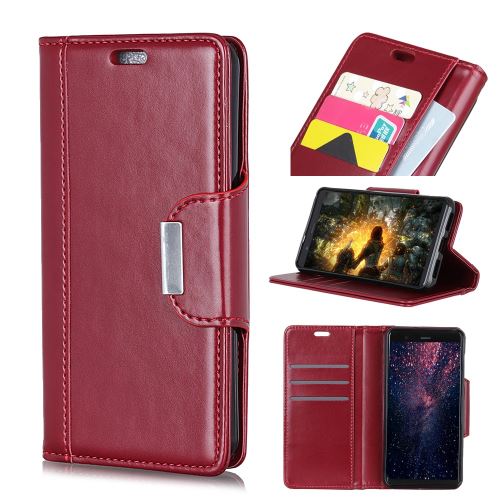 Etui en PU avec support couleur rouge pour HTC Desire 12s