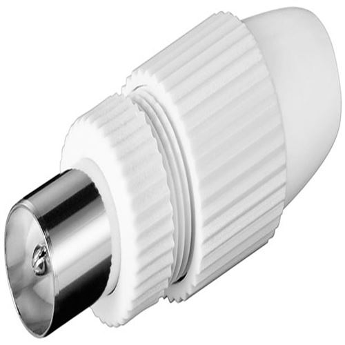 GOOBAY Coax quick plug (plastic) with clamping assembly - For connection with a coax cable Coax quick plug (plastic) with clamping assembly