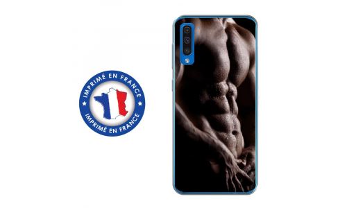 Coque souple pour Samsung Galaxy A50 avec impression Motifs torse d'un homme musclé
