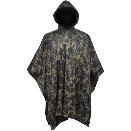 Regenponcho leger waterbestendig voor kamperen/wandelen camouflage