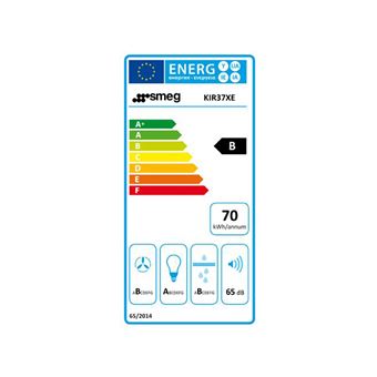 Smeg KIR37XE - Hotte - hotte îlot - largeur : 37 cm - extraction et recirculation (avec kit de recirculation supplémentaire) - acier inoxydable