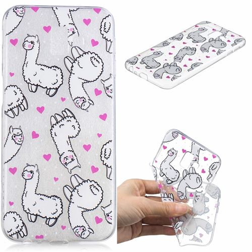 Coque en TPU impression de motifs alpagas pour votre Samsung Galaxy J6 Plus/J6 Prime