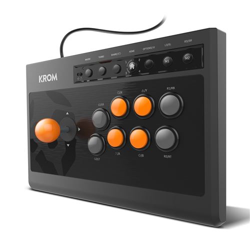 Manette de jeu Krom Kumite Noir Orange