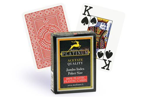 Modiano Rouge Cartes Poker Platinum Acetate (Rouge) - Image 1