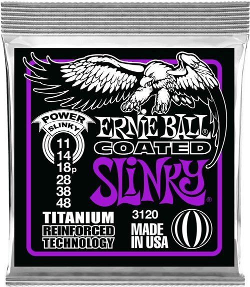 Ernie Ball Slinky Titanium Reinforced 3120 Jeu de Cordes Power 11-48