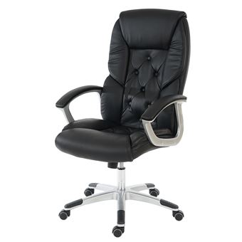 Fauteuil de bureau pro L42 XXL, charge 150kg, similicuir noir - 1